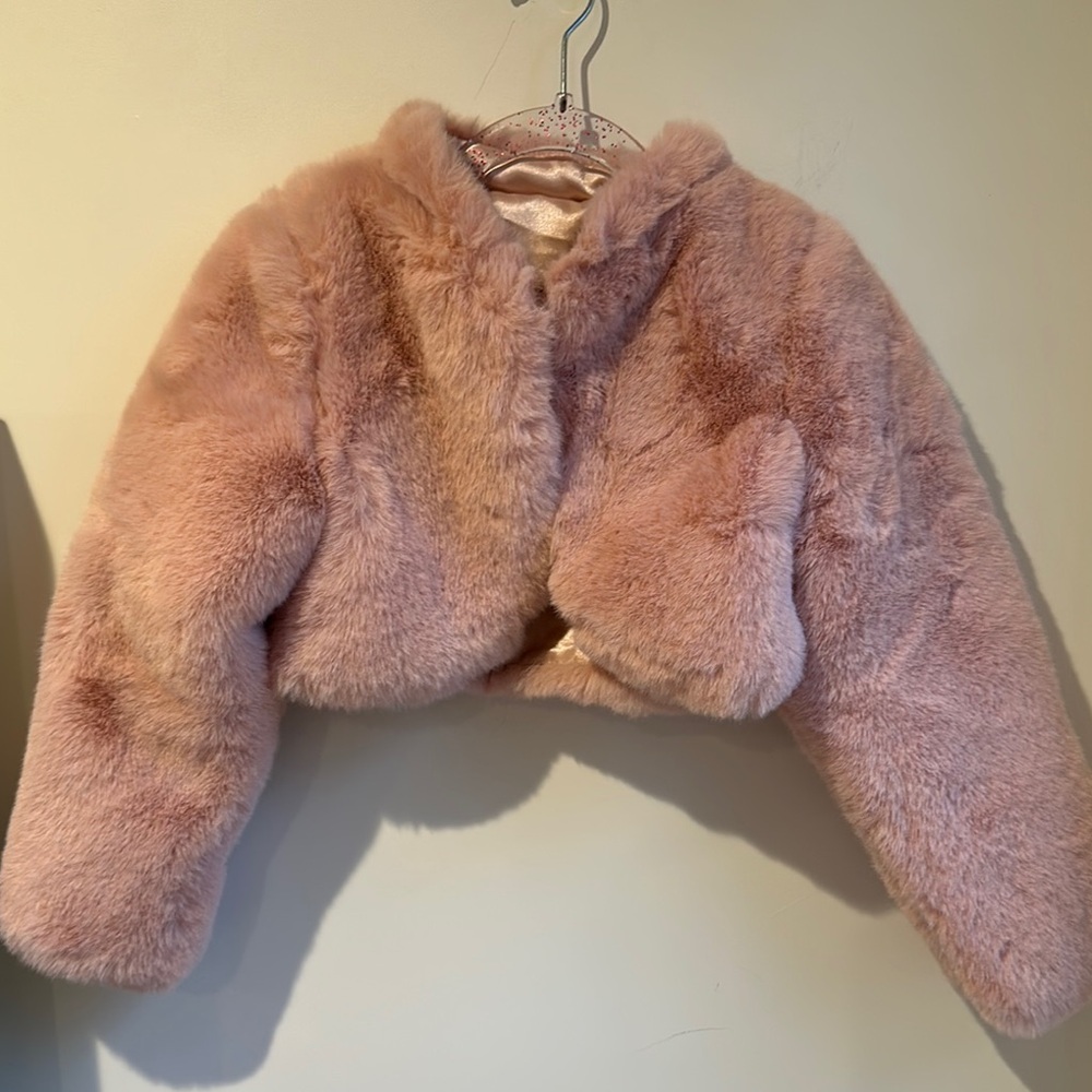 Pink Faux Fur Kids Jacket